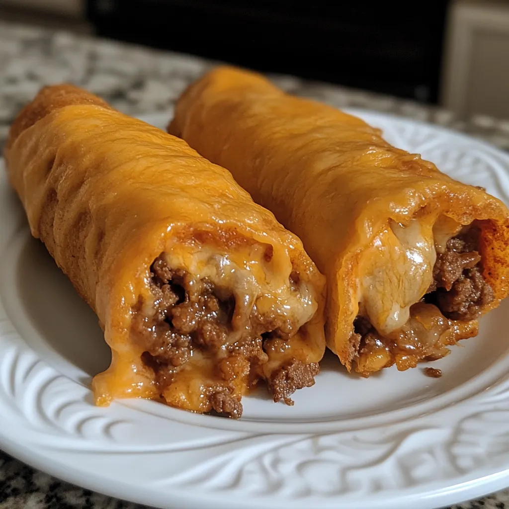 Two pieces of food on a plate.