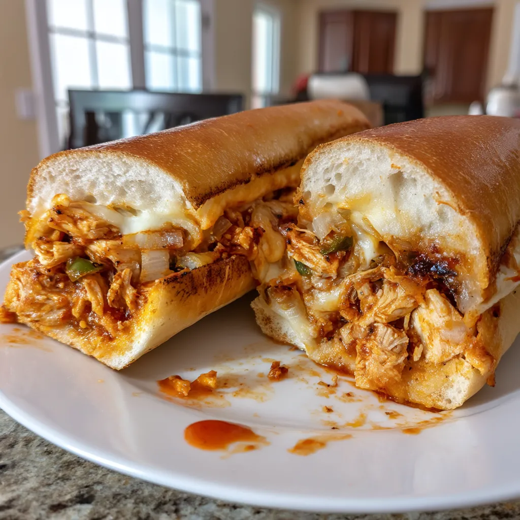 A sandwich cut in half on a plate.