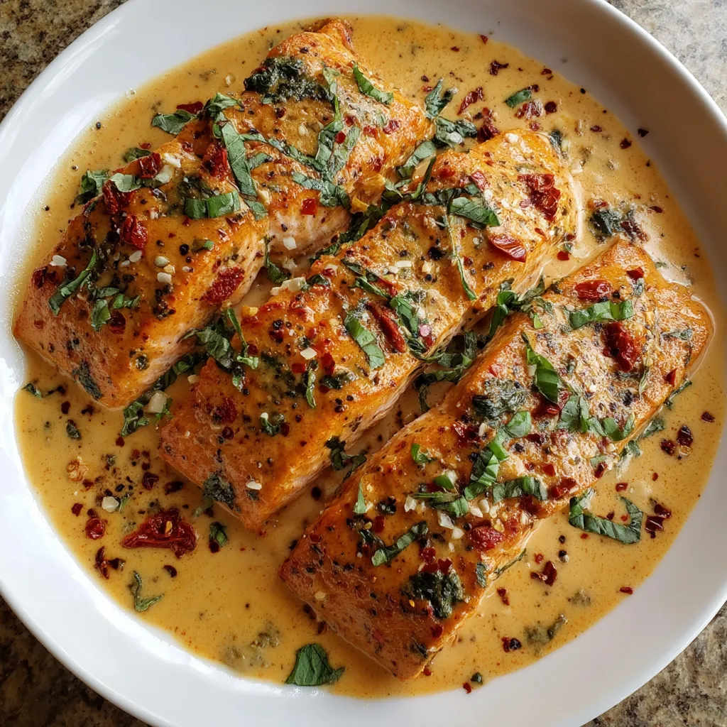 A plate of fish with sauce.