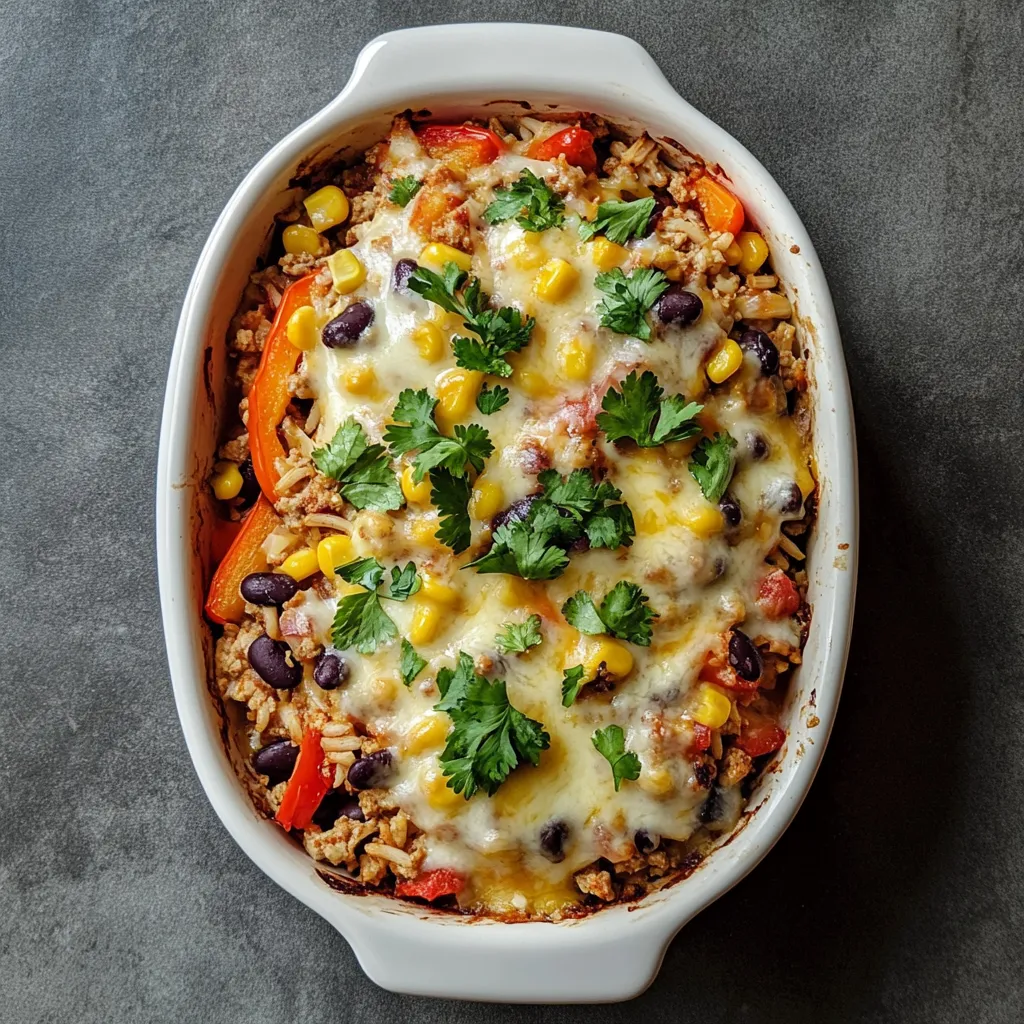 A bowl of food with corn and beans.