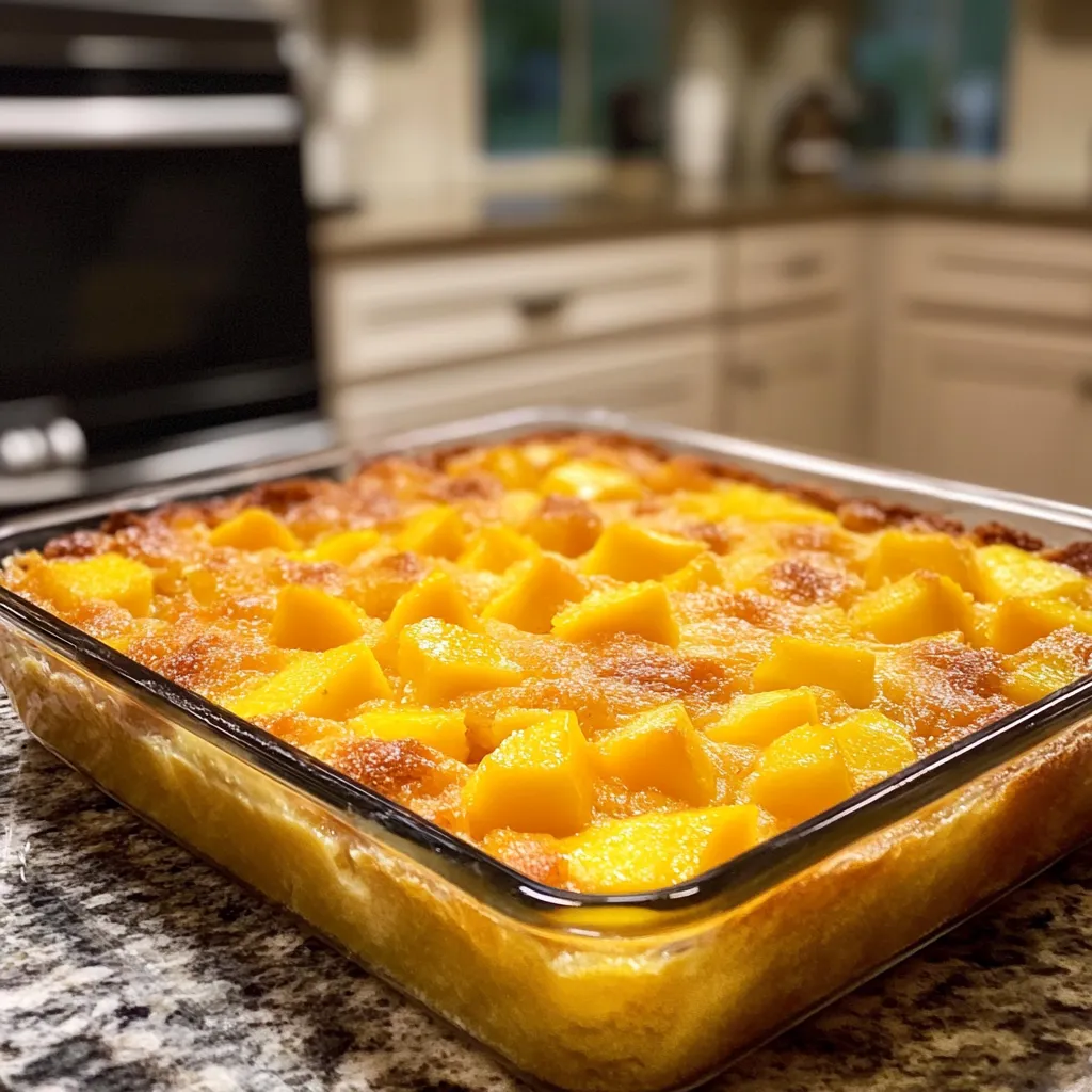A pan of food sits on a counter.