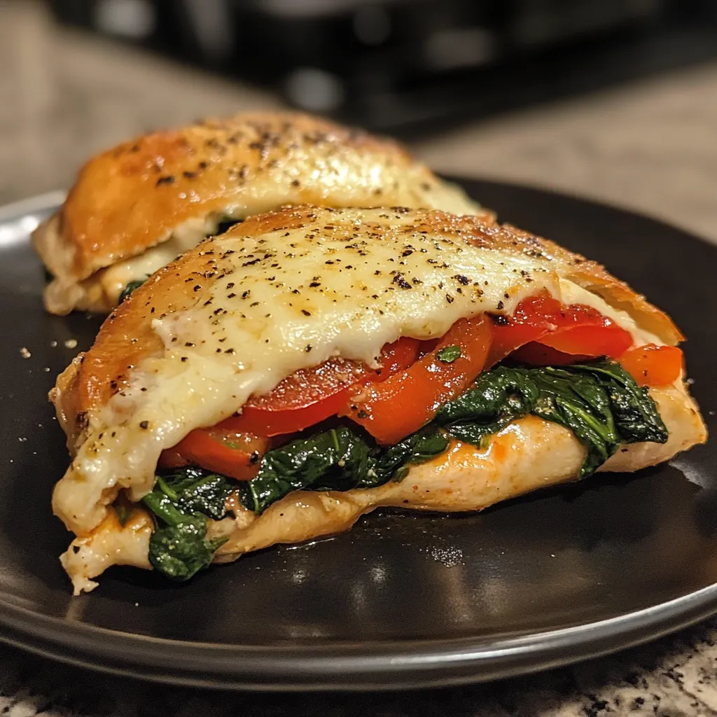 A plate with two sandwiches on it.