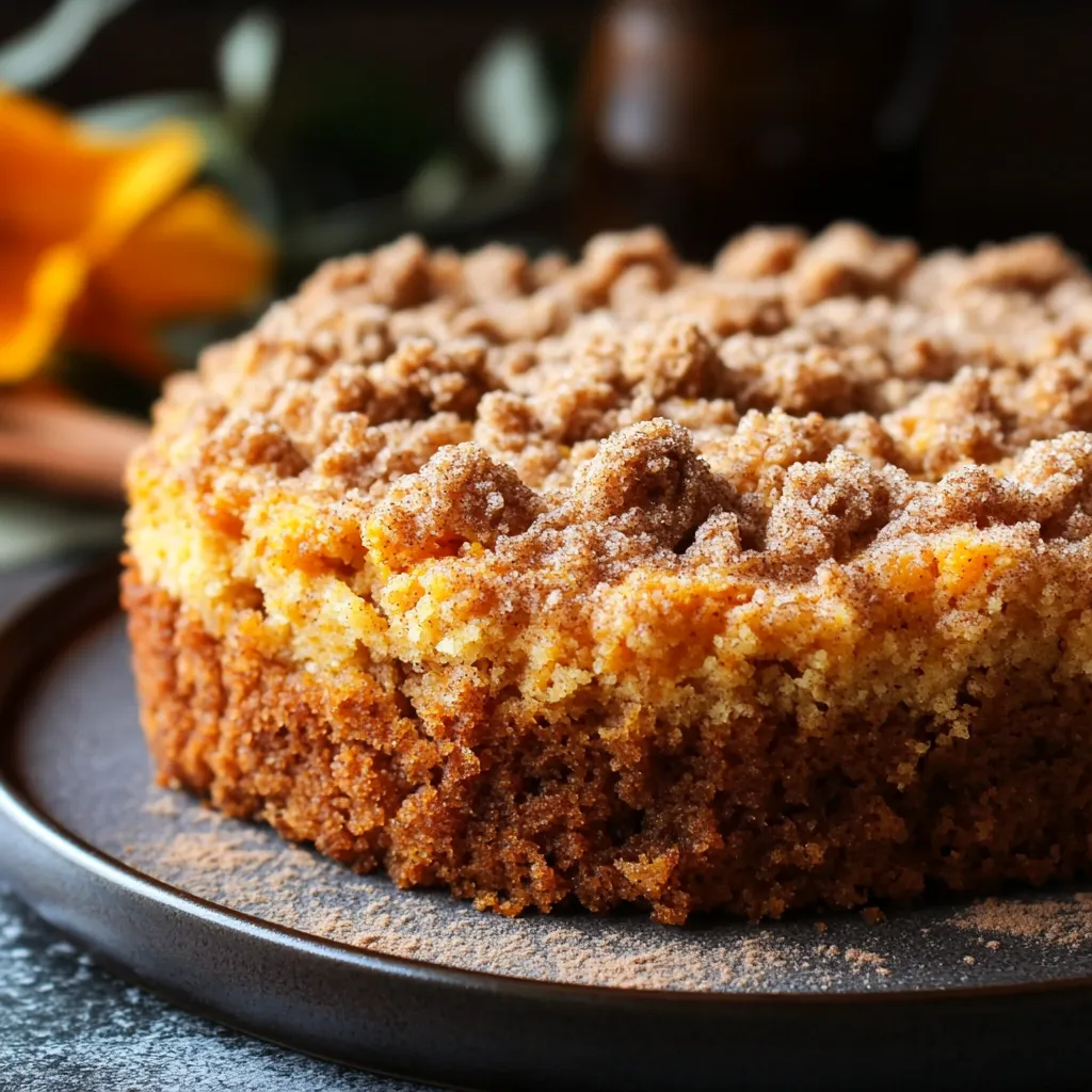 A slice of cake with a brown sugar topping.