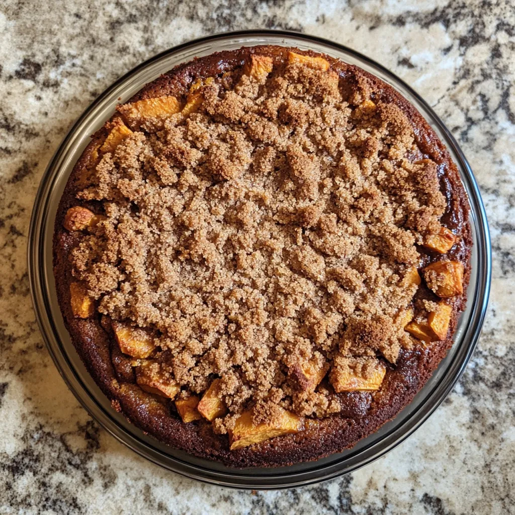 A cake with a brown crust and a brown topping.
