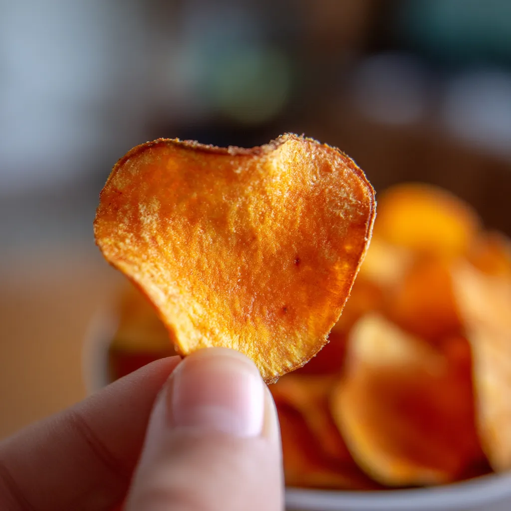 A hand holding a piece of food.