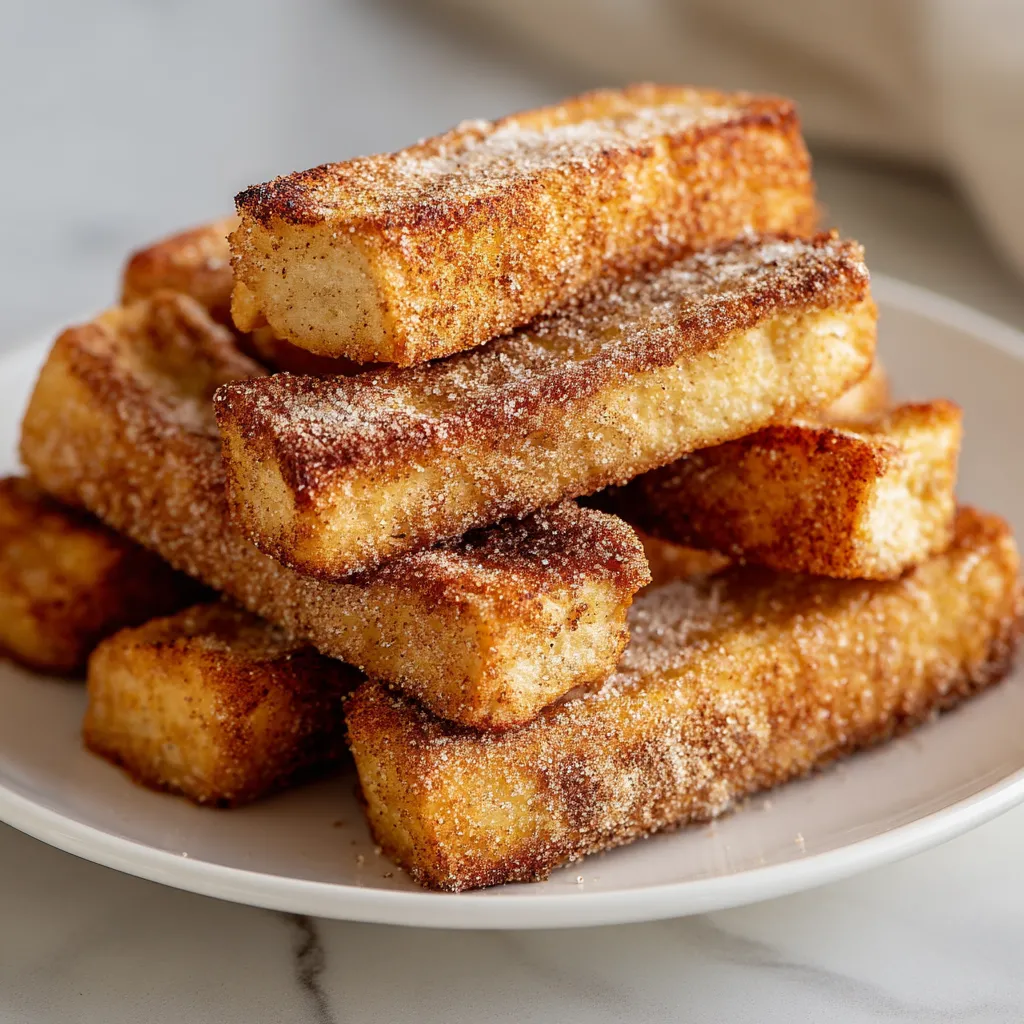 A stack of sugar-coated french toast.
