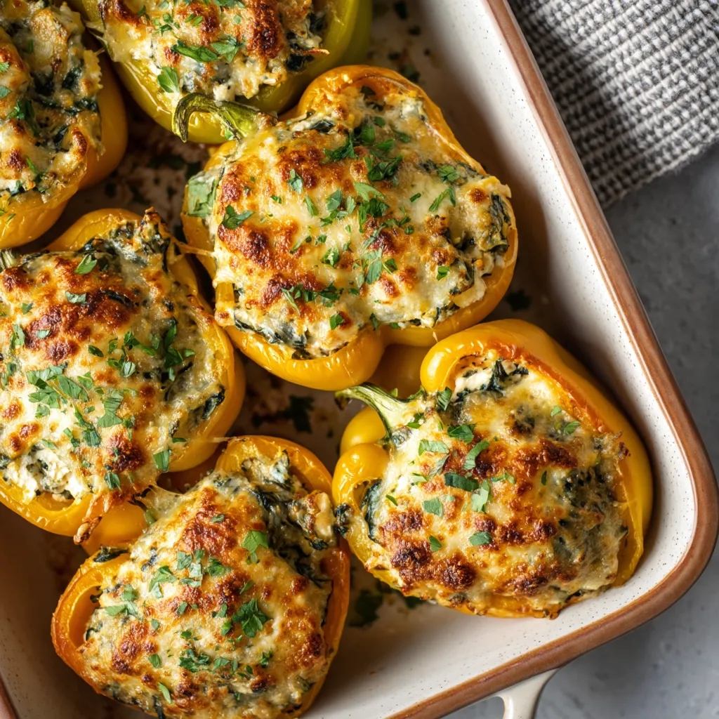 A bowl of food with peppers and cheese.