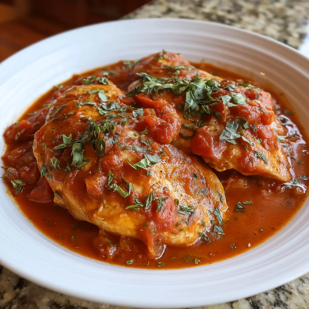 A plate of chicken with sauce on it.
