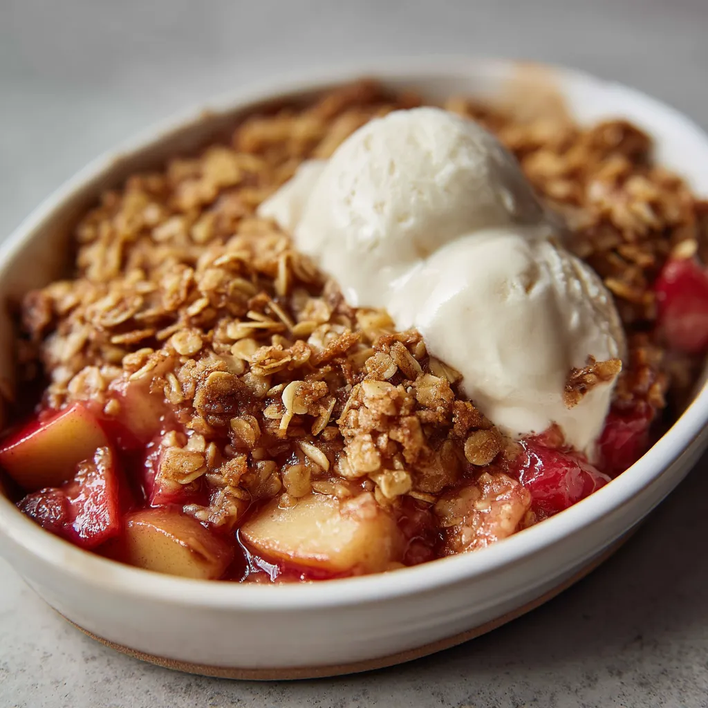 A bowl of cereal with ice cream.
