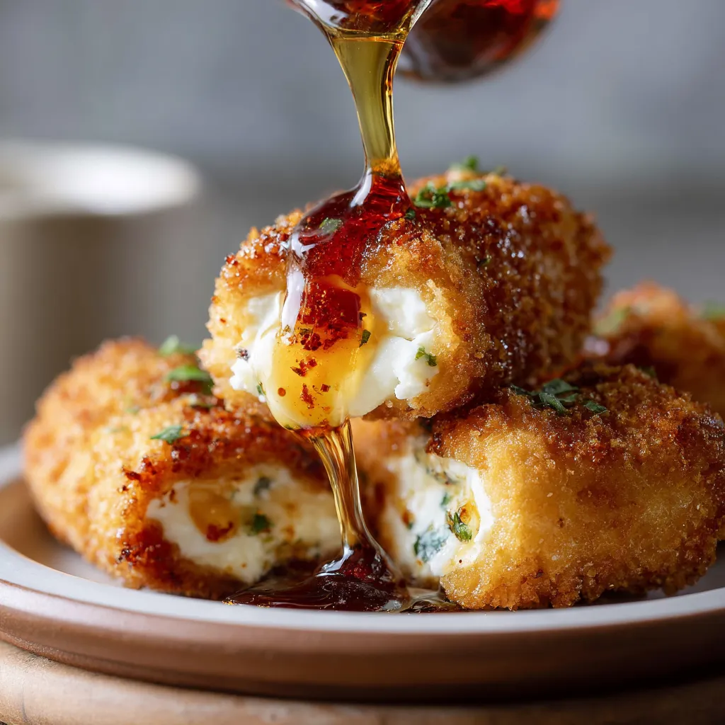 A plate of food with a sauce drizzled over it.