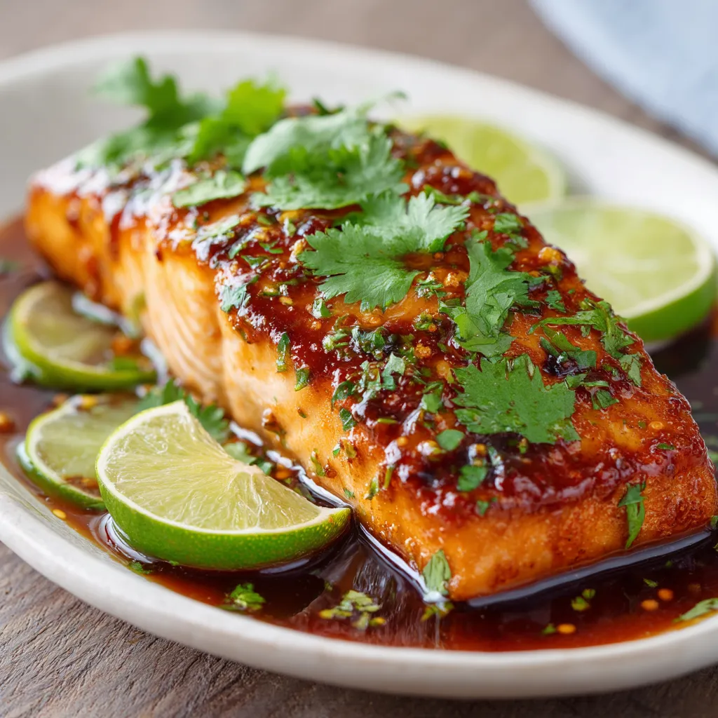 A plate of fish with lime and spices.