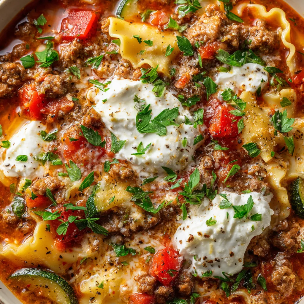 Sausage Lasagna Soup