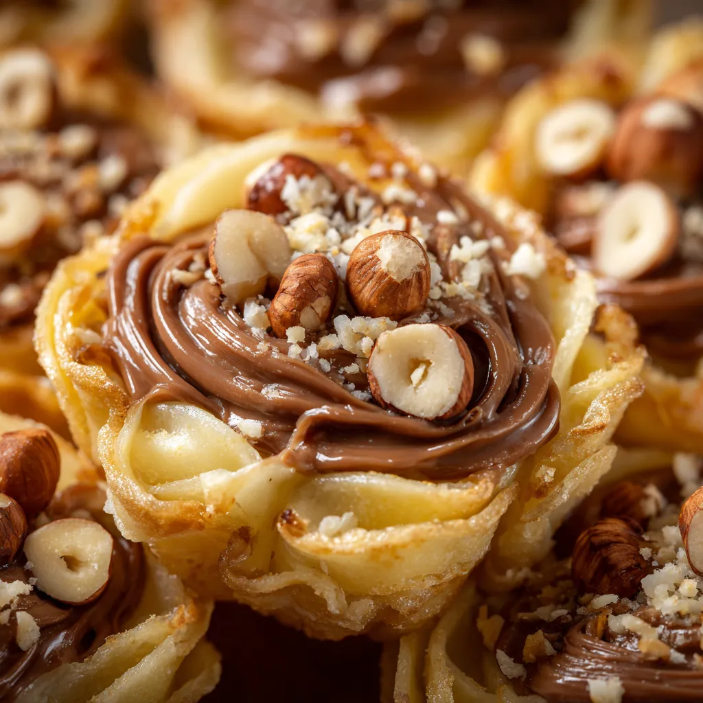 Nutella Tagliatelle Nests.