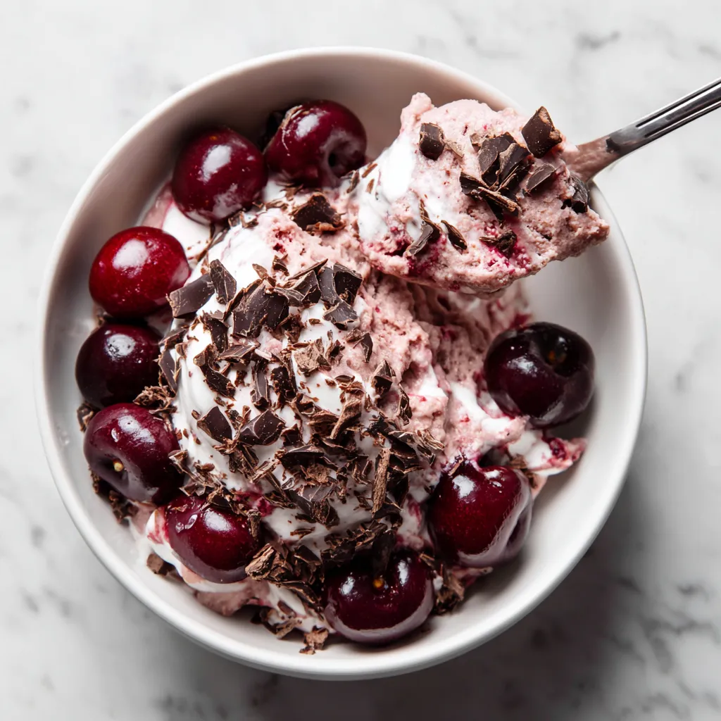 A bowl of cherry-red velvet nice-cream.
