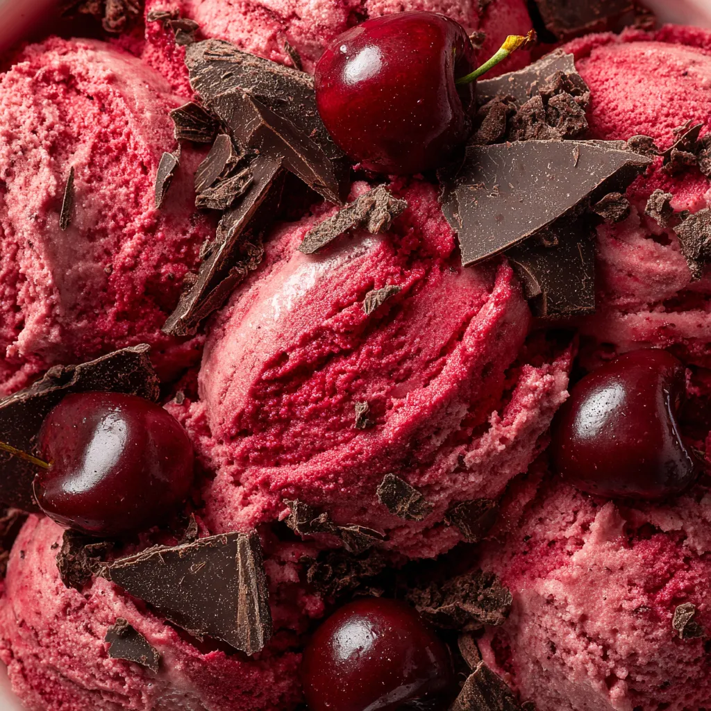 Cherry-red velvet nice-cream bowls.