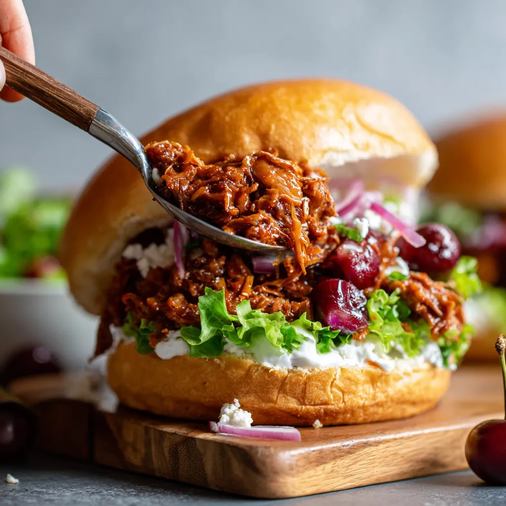 A person is holding a fork with a piece of food on it.