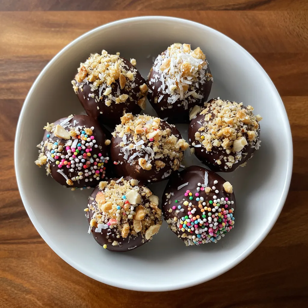 A bowl of chocolate covered banana bites.