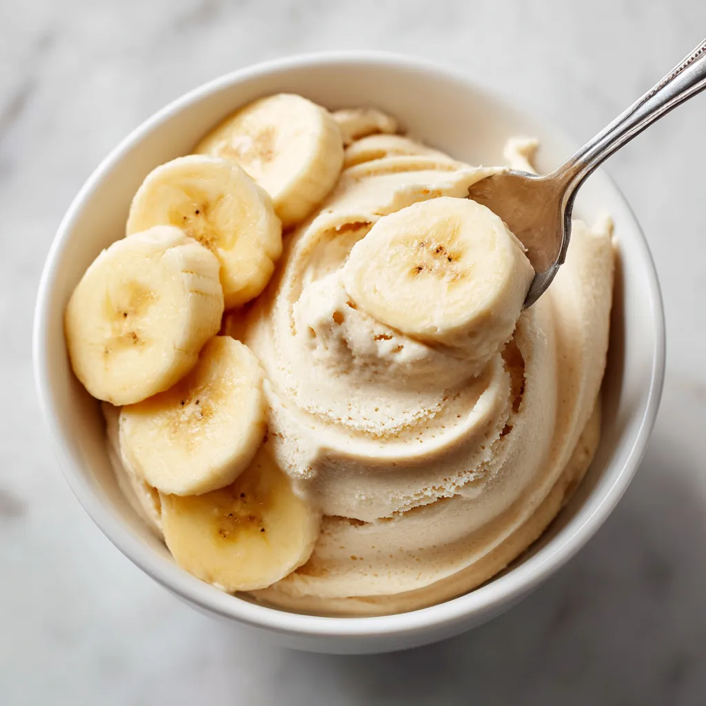 A bowl of banana nice cream.