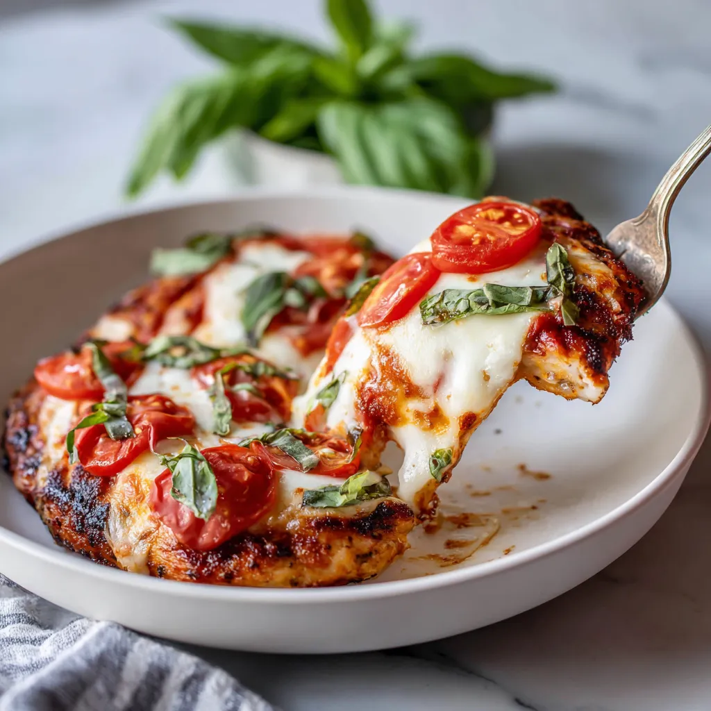 A slice of grilled Margherita pizza.