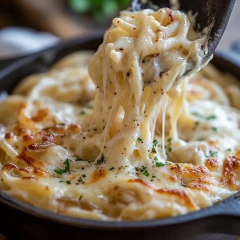 A spoon is scooping up cheese from a bowl.
