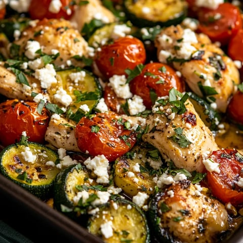 A dish of chicken and vegetables.