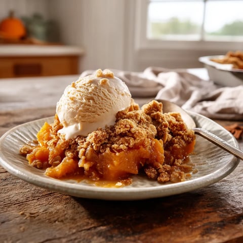 A plate of food with a scoop of ice cream on top.