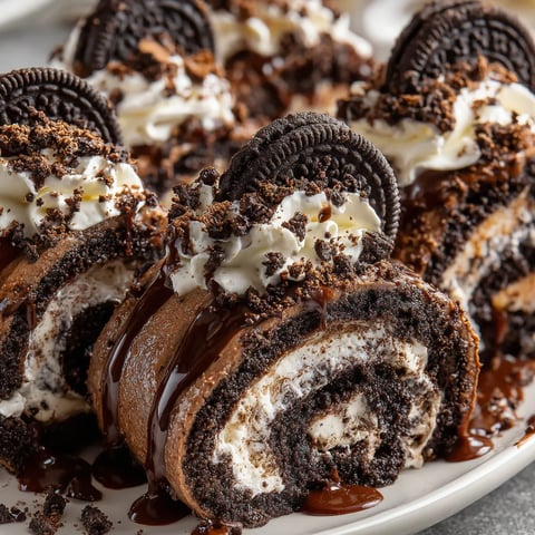A plate of chocolate lasagna roll-ups.