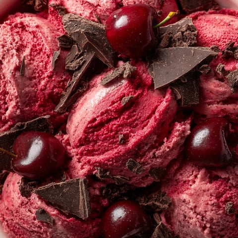 Cherry-red velvet nice-cream bowls.
