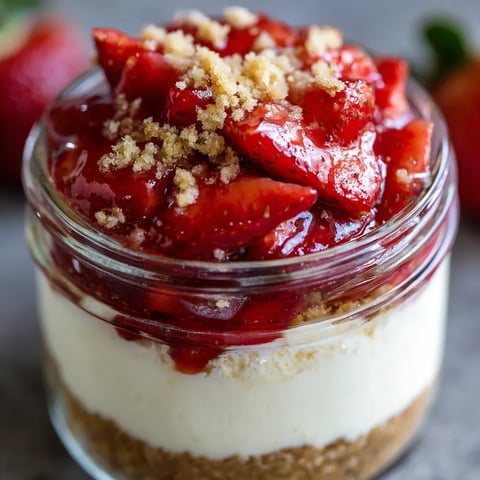 A close up of a no-bake strawberry cheesecake.